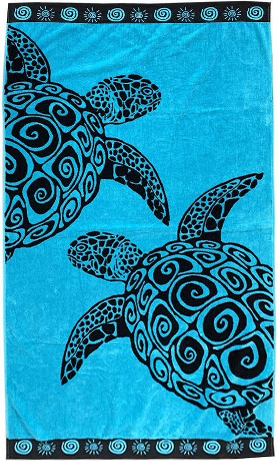 Velours strandhanddoek Schildpad