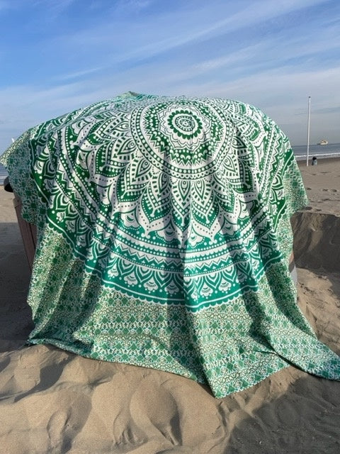 2-persoons stranddoek groen