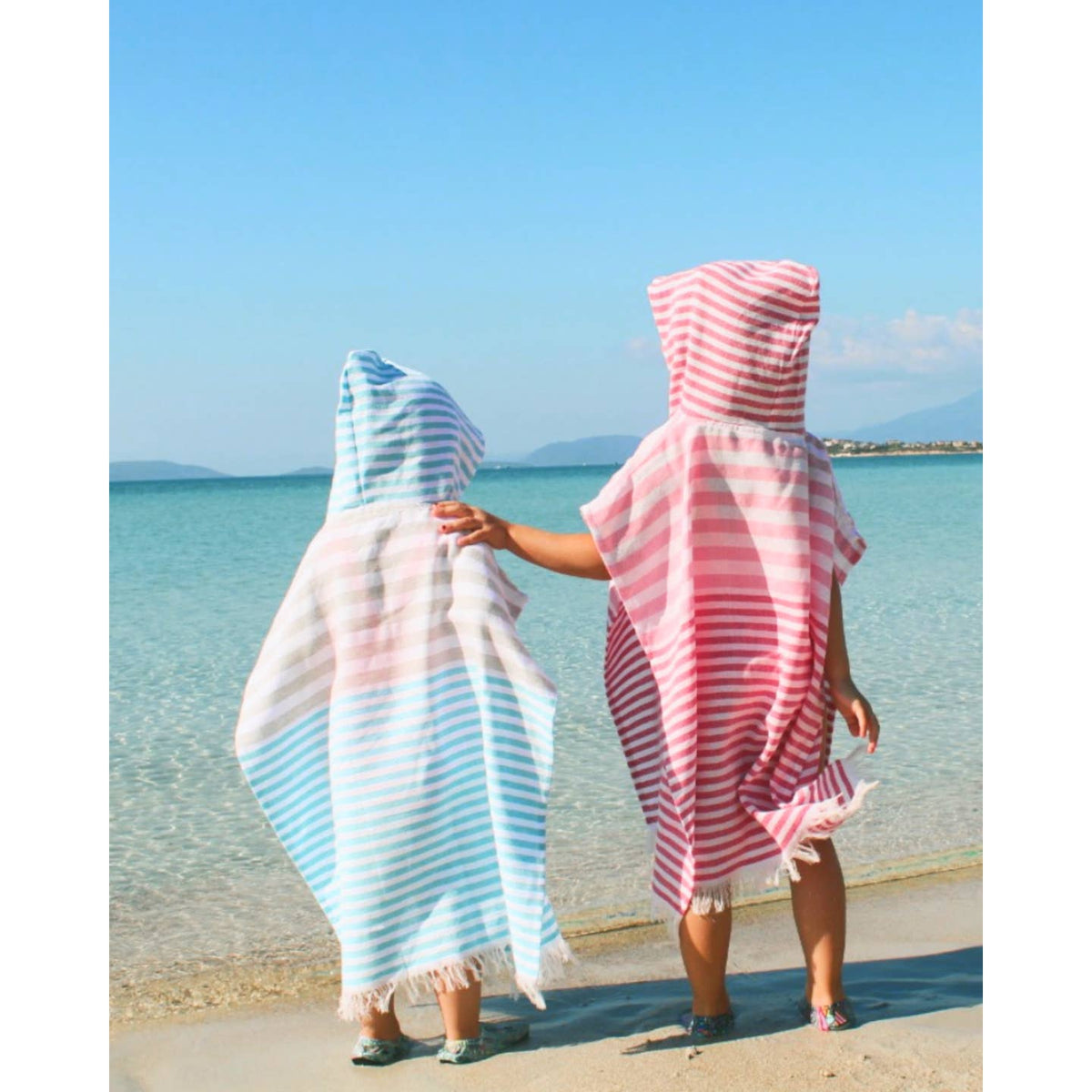 Kinderponcho Playa roze