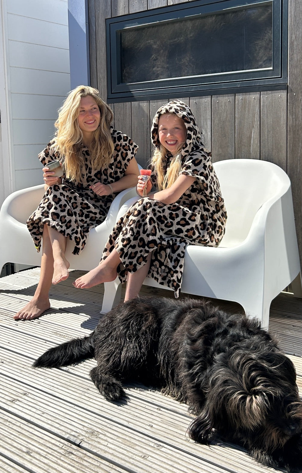 Badstof surfponcho Panter