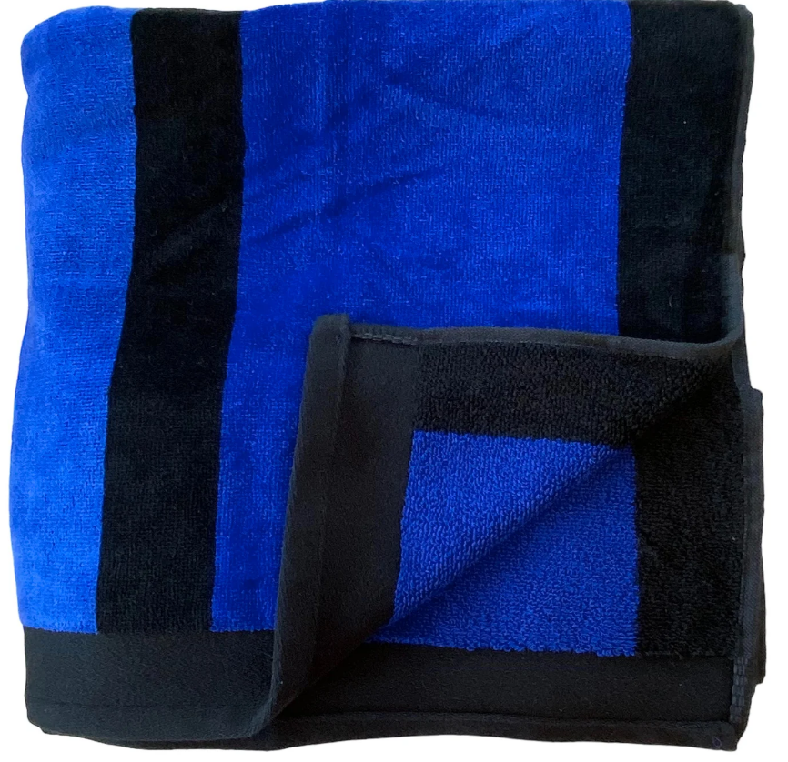 Velours strandhanddoek Happy Blue