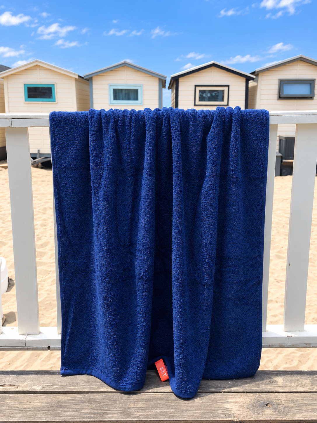 Luxe XXL strandlaken kobaltblauw 100x200 cm - 500 gr/m2