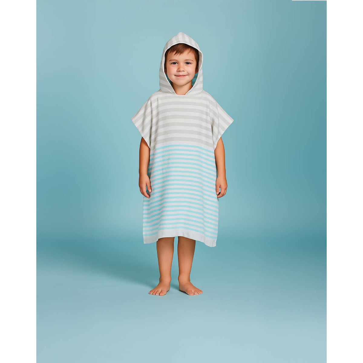 Kinderponcho Playa blauw