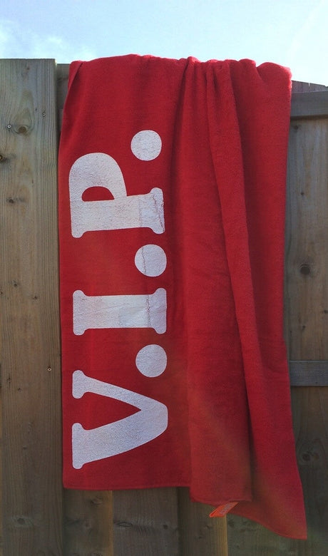 Rood strandlaken 100x200 cm