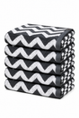5 stuks badlakens zigzag antraciet