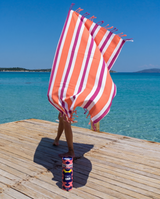 Gestreepte hamamdoek Coral Coast