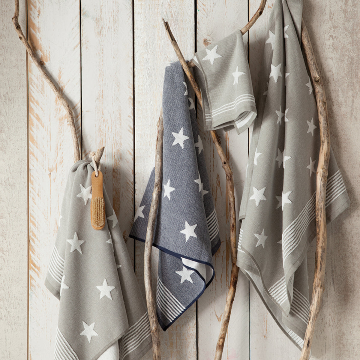 ACTIE - Seahorse Handdoekenset Stardust Grijs