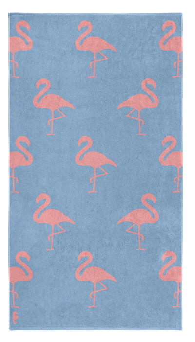 Velours strandlaken Flamingo