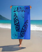 Velours strandhanddoek Surfplank