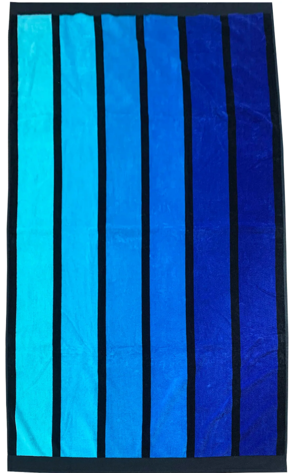 Velours strandhanddoek Happy Blue