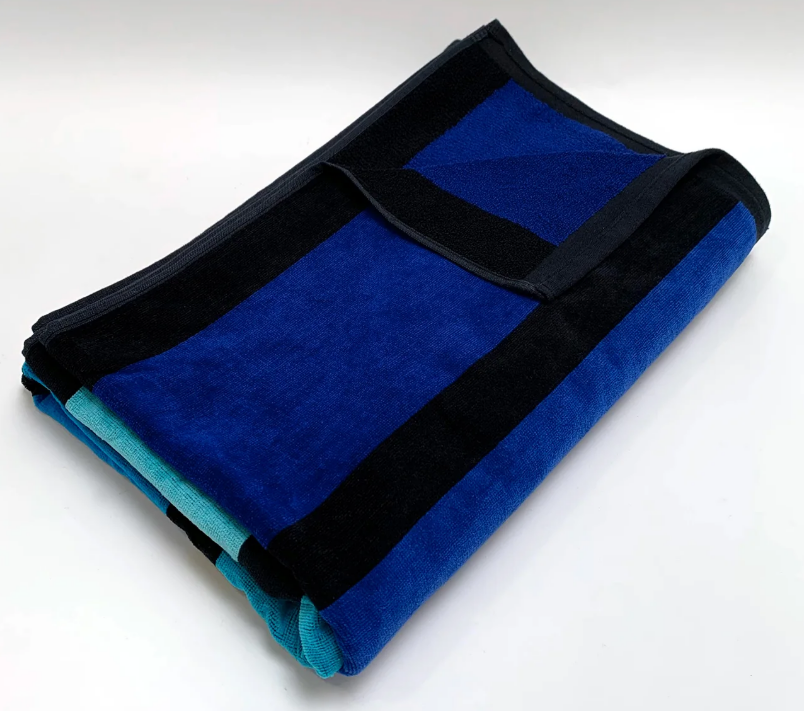 Velours strandhanddoek Happy Blue