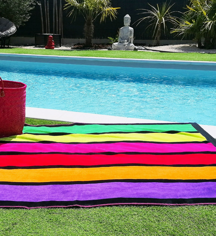 Velours strandhanddoek Happy Fresh
