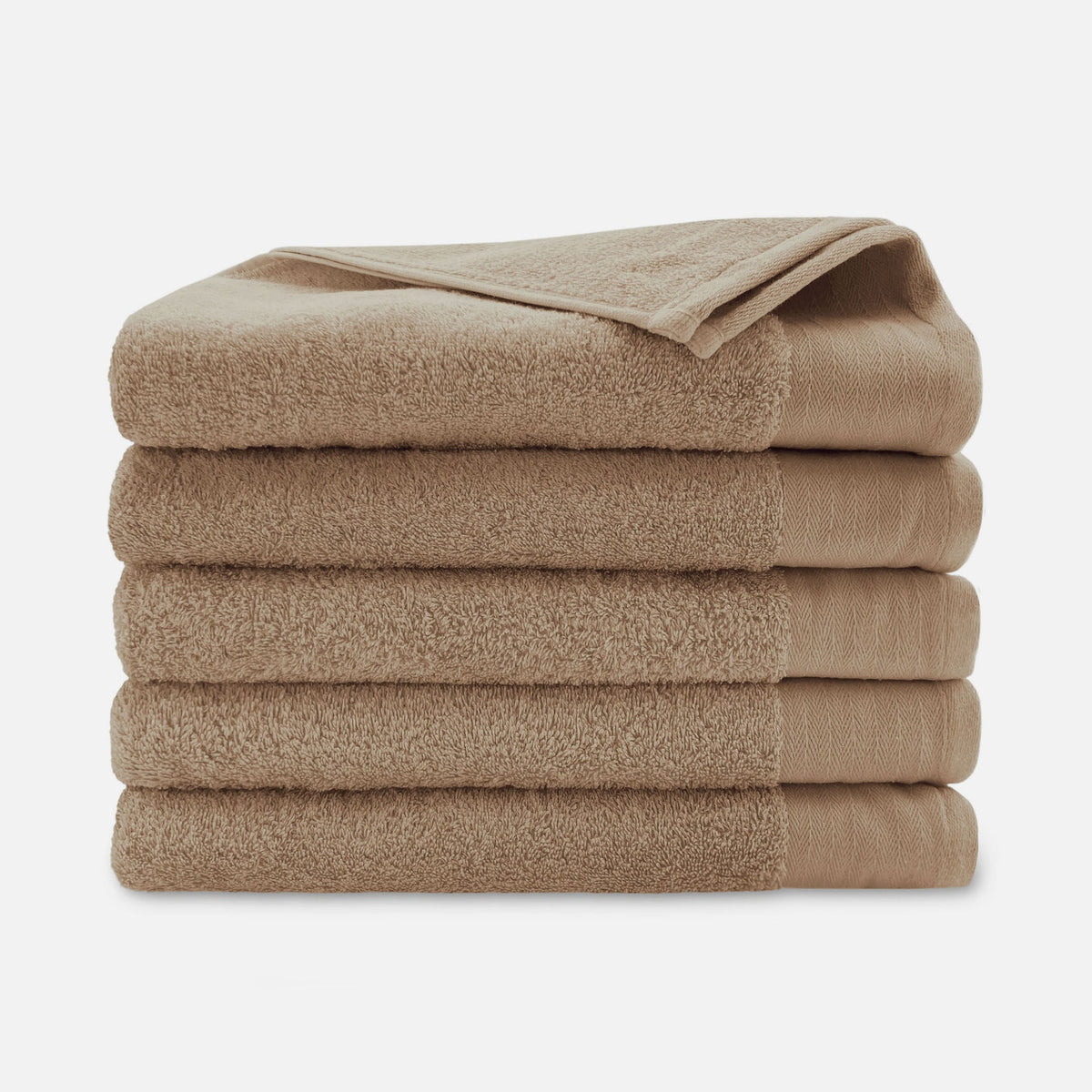 Walra Soft Cotton badlaken bruin - 5 stuks