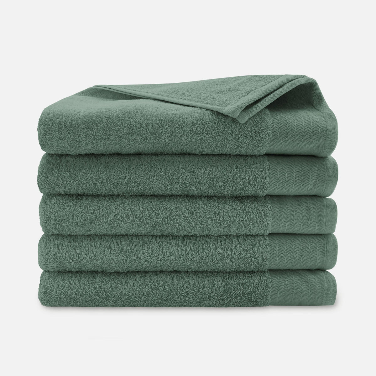 Walra Soft Cotton badlaken donkergroen - 5 stuks