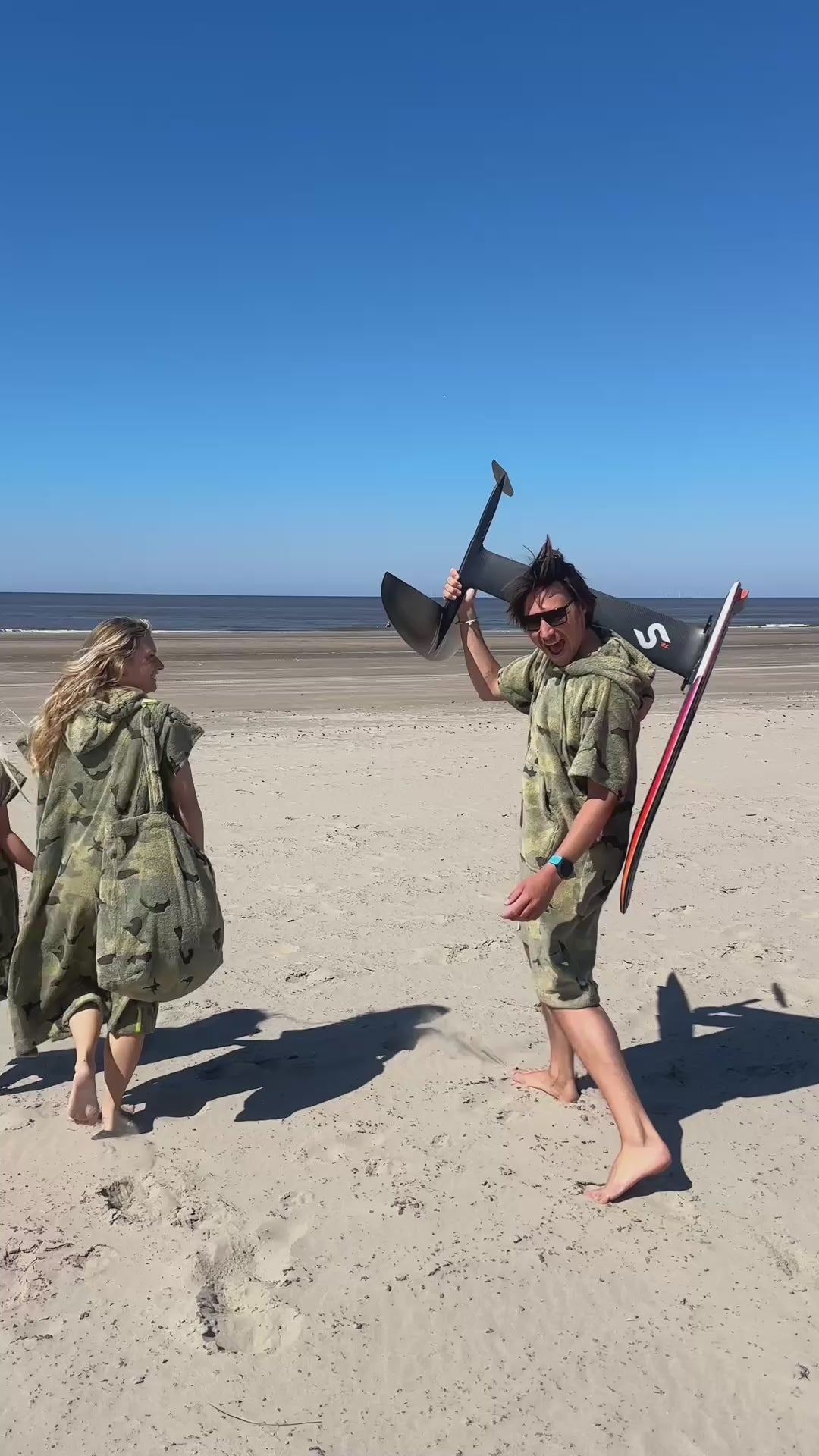 Badstof surfponcho Camo