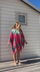 Sarongdress wit/blauw