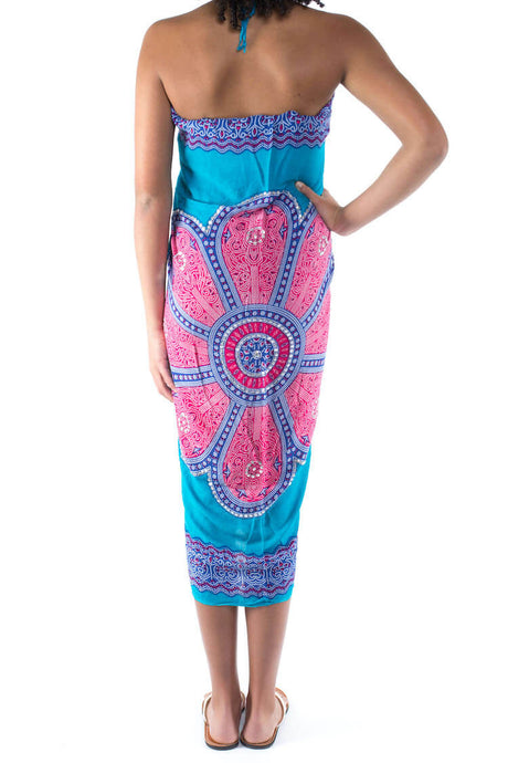 sarong dark turquoise tosca 1-2