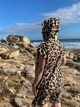 Surfponcho luipaardprint