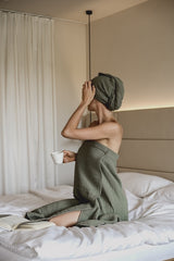 Vossen Sauna set olijfgroen